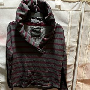 Vans striped gray and burgundy sweatshirt